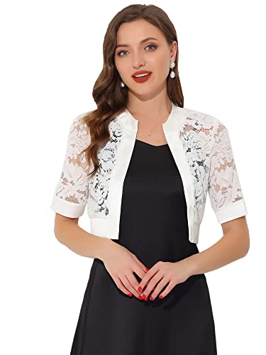 Allegra K Lace Shrug for Women's Evening Sheer Cropped...
