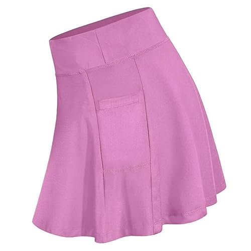 Saia feminina de cintura alta para tênis e golfe - Saia para exercícios e corrida - Saia macia casua