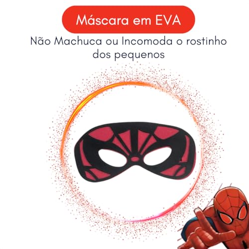 Fantasia Homem Aranha Infantil Enchimento Mascara Tamanho P