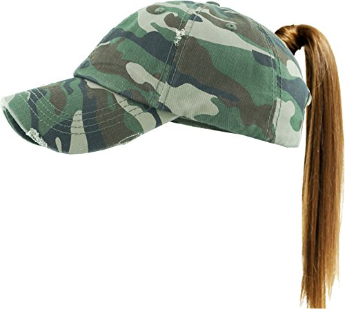 Image of Classic Plain Ponytail Messy High Bun Headwear Adjustable Cotton Trucker Mesh Glitter Hat Baseball Cap