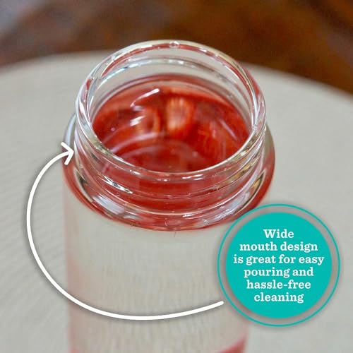 Image of EVATTA Glass Water Bottle Juice Bottles - Wide Mouth With Stainless Steel Lid - for Juicing, Smoothies, Beverage Storage - 500 ML, Leakproof, Borosilicate (PACK OF - 4)