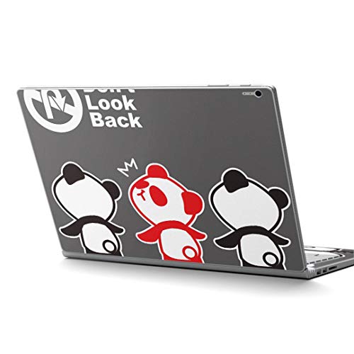 igsticker Surface Book2 Book3 15inch 専用 スキンシール サーフェス ブック 15インチ用 シール 000955 ユニーク パンダ イラスト