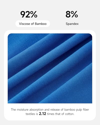 5 Pack Mens Underwear,Rayon Made from Bamboo Boxers for Men,Cooling Soft Boxer Shorts,No Reding Up Long Leg4