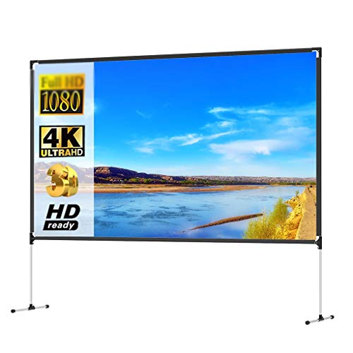 Pantalla portátil para proyector con soporte 100 pulg