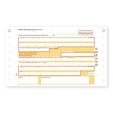 Litfax SEPA Spendenzahlscheine, 100 Stück - DIN A6, 2-fach mit Durchschlag, beidseitigem Führungslochrand, selbstdurchschreibend - Bankneutral für Zahlungen in Deutschland