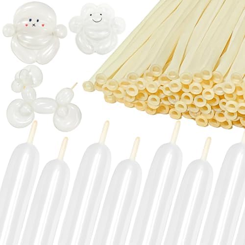 KAWKALSH 260 Clear Long Balloons for Animals, Thickening Skinny L...