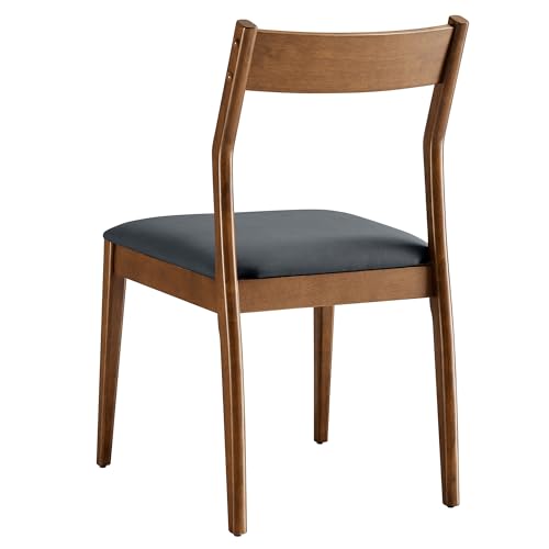 Modway Solara Dining Side Chairs Set of 2 in Walnut Black by Modway - Used condition - Image 8