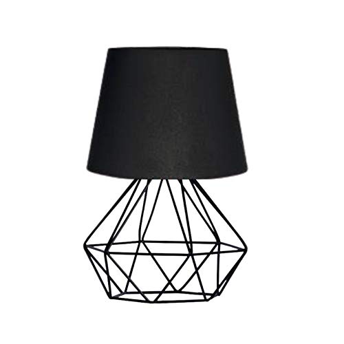 Abajur cabeceira cama Preto Criado Mudo