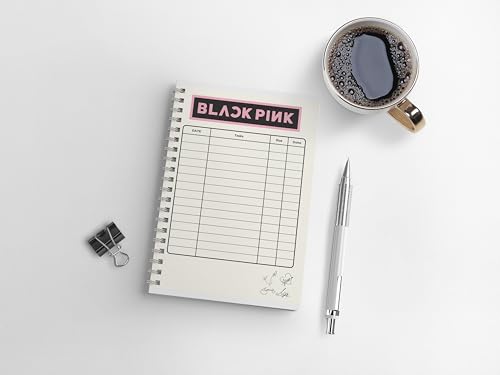 Image of BLACKPINK Wiro Journal Notebook | 80 gsm Paper With 350GSM Hard Cover | Unruled | Pages - 160 | | A5 Size | Wiro Binding | Versatile for School, Home & Office |