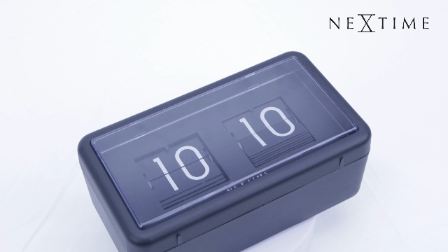 Orologio Da Tavolo Digitale Flip NeXtime 5228ZW - Display A Carte Che Cambiano, Nero - Foto 4