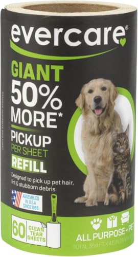 Image of Evercare Giant Extreme Stick Lint Roll Refills, 60 Count (Pack of 5)