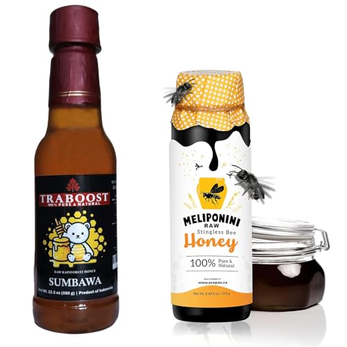 Meliponini Stingless Bee Honey 250ML with Traboost Sumbawa West Nusa Tenggara Indonesia Rainforest Honey 350ML
