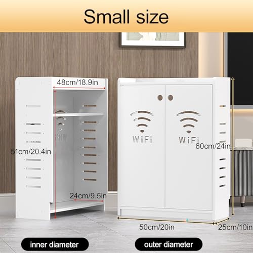 Mueble de router ventilado de PVC con baldas regulables de suelo 3