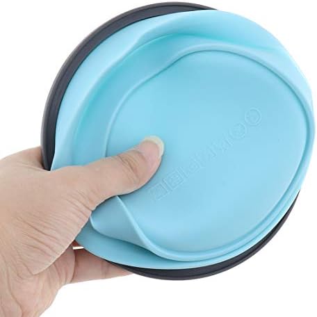 OriGlam Silicone Collapsible Food Storage Containers, Folding Silicone Lunch Box Bento Box, Portable Food Storage Benton Container (Green)