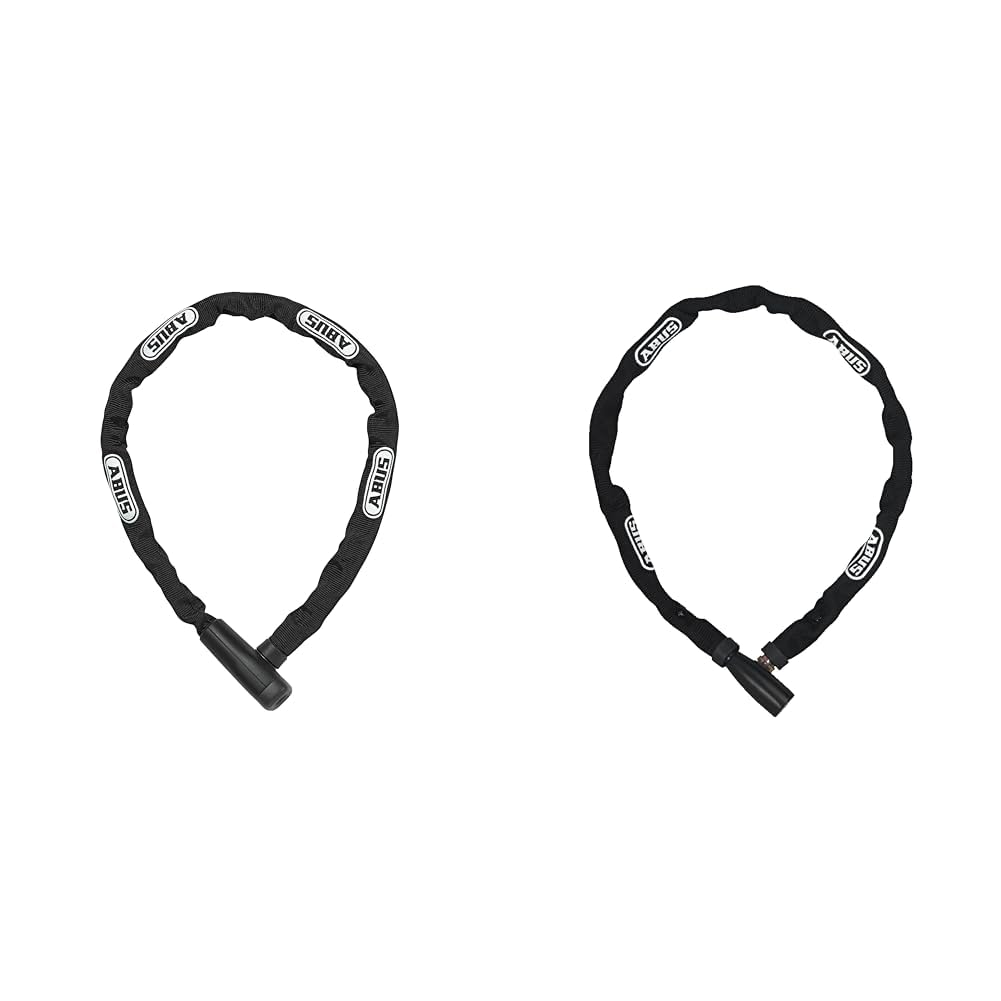 ABUS Kettenschloss Steel-O-Chain 5805K & Kettenschloss 1500 Web – Fahrradschloss aus Spezialstahl – 4 mm dicke Rundkette - ABUS-Sicherheitslevel 3 – 60 cm – Schwarz