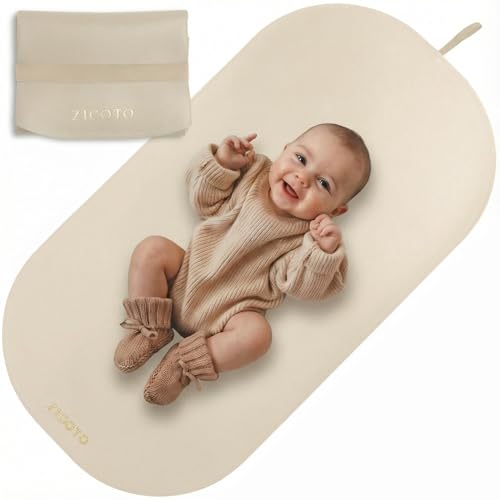 Image of Beautiful Portable Baby Changing Pad - Wipeable and Easy to Clean Diaper Changing Mat - The Perfect Waterproof Vegan Leather Pad for Traveling