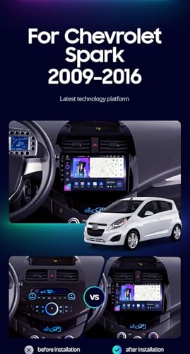 Pantalla táctil Android de 9 pulgadas para Chevrolet Spark 2009-2016 HD 2