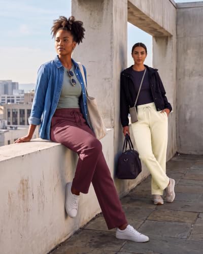 Image of Real Essentials 3 Pack: Women's Relaxed Fit Fleece Open Bottom Sweatpants - Casual Athleisure (Available in Plus)