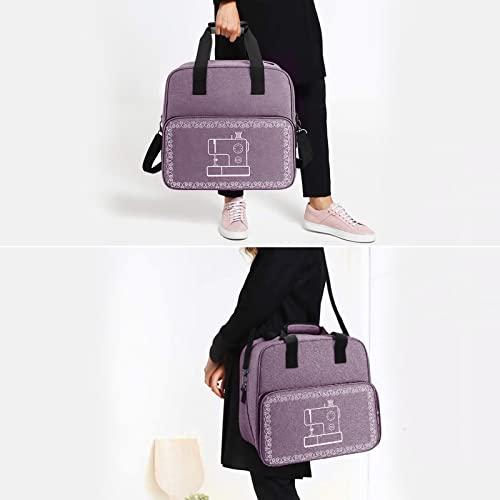 Witstep Sewing Machine Case Compatible With Singer/Kpcb Mini Sewing Machine And Accessories, Portable Travel Tote Bag With Removable Bottom Pad, Adjustable Shoulder Strap & Multiple Pockets #TOP5