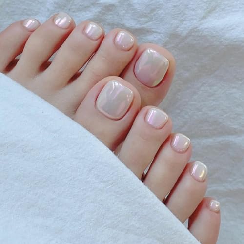 Image of 24 Pcs Reusable Artificial Nails Fake Nails with Glue and Kit| Soft Stardust Glossy Shimmer Press On Nails | ABS Material UV Protected Long Lasting Finish | Reusable Customizable Nail Kit |Short Square Nail