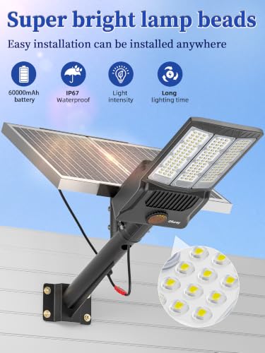 Image of Ofuray OL-10800W Solar Street Lights Outdoor, Solar Parking Lot Security Lights Commercial up,IP67 Street Dusk to Dawn with Remote Control for Street,Barn