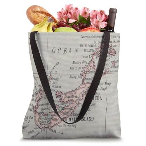 Bolsa tote Bermuda Map and Chart miniatura 4