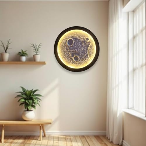 Image of PrimeAura Moon Wall Art with LED Warm Light