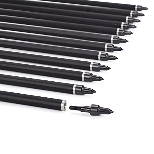 Carbon Crossbow Bolts 16 Inch Hunting Archery Arrows With 4" Vanes Replaced Arrowhead Tip (Pack Of 12) #TOP5