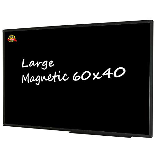 Lockways Magnetic Chalkboard 60 x 40 Inches, Aluminum Frame Large Blackboard, Hanging Chalk Board Wall Decor for Restaurant Menu, School, Office and Home