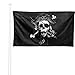 KliKil Grand drapeau Pirates des Caraïbes - 1 drapeau de Pirates des Caraïbes pour Balcon, drapeau Pirates Amaro Pargo pour extérieur jardin - 90 x 150 cm
