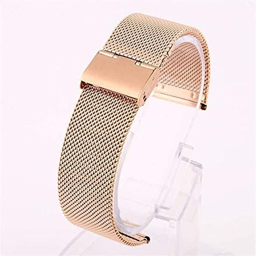 Bracelet de montre en acier inoxydable marron 14 mm pour montre classique