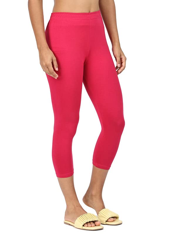 Image of Robinbosky Premium Stretchable Cotton Capri Legging for Women | Suitable for Formal wear & Casual wear | High-End Elastic Makes. The Leggings Squat Proof and Durable for Travel, Yoga, & Workout.