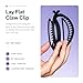 Gimme Beauty Curved Comfort Fit Clip - Curved Comfort Design for Headrest - Lightweight & Strong Break-Resistant Clips for All Hair Types - Aesthetic Non-Slip Accessory for Thick Hair - 1 Pack Black