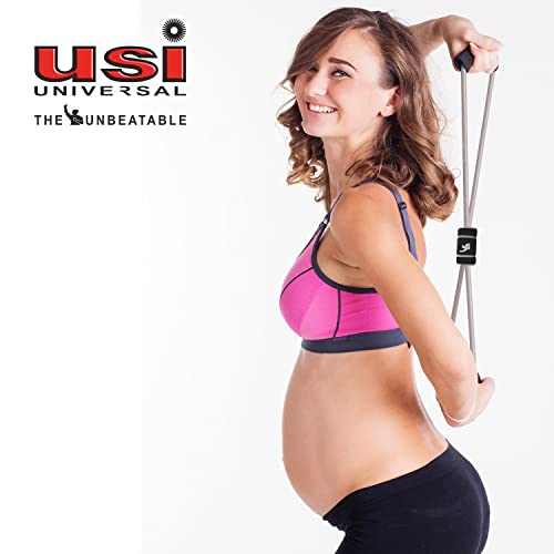 Image of USI Universal Chest Expander Adjustable Exercise Bands Pull Stretcher Resistance Bands 4 Tubes Strength Trainer Durable Rubber Gym Training Exercise Muscle Build Exercise Fitness Medical