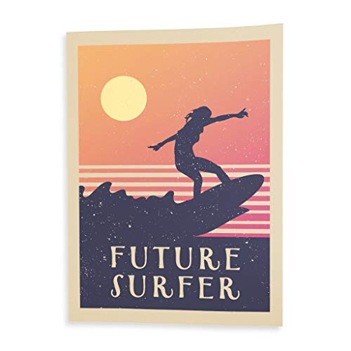 Affiche future surfer girl pour changer un mur blanc triste