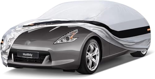Image of 10 Layers Car Cover Custom Fit for Nissan 350Z 370Z Z (2002-2026), Waterproof All Weather for Automobiles, Outdoor Full Cover Sun Dust Rain Protection with Cotton. Silver