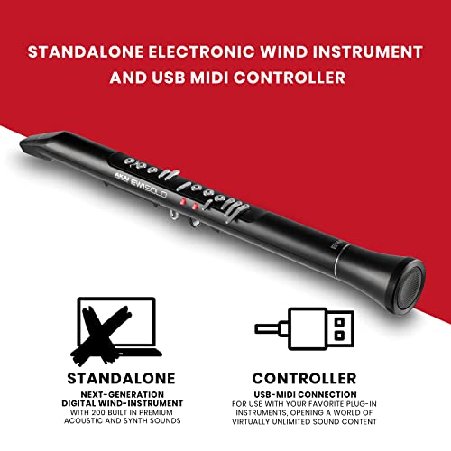 Image of Akai Professional EWI Solo - Electronic Wind Instrument With Built-in Speaker, Rechargeable Battery, 200 Sounds and USB MIDI Connectivity