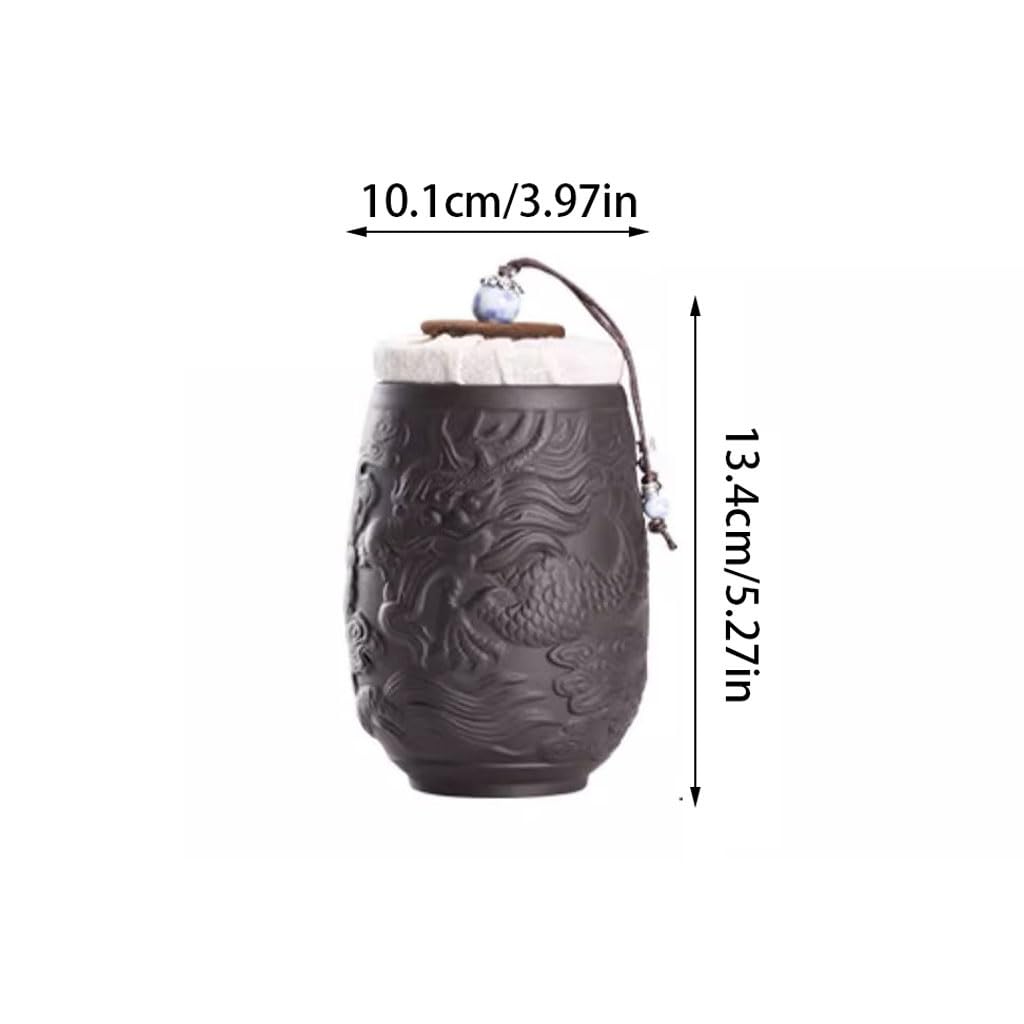 Organizador de Bolsitas de Té Lata de té de arcilla púrpura, lata de almacenamiento de té sellada for el hogar, lata de té pequeña portátil, almacén de té Organizador de Té Contenedor de Almacenamient