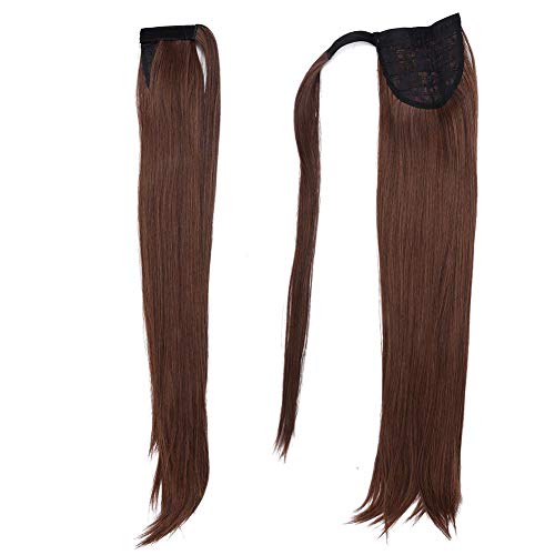 Perucas Sintéticas,Extensões de cabelo de rabo de cavalo são naturalmente lisas, perucas de rabo de