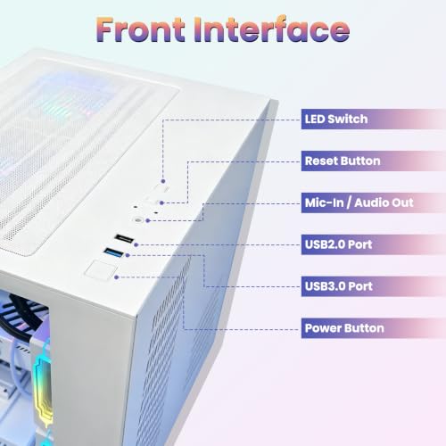 Image of LXZ Prebuilt Gaming PC Ryzen 7 8700F RTX 5060 16GB DDR5 1TB SSD