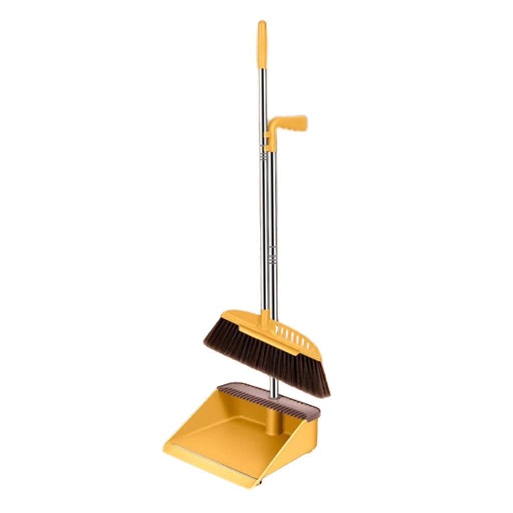 Moderno Juego de Escoba y recogedor para el hogar, Escoba barredora de Mango Largo con recogedor, Conjunto Combinado para Interior Conveniente