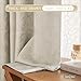 Beauoop Beige Floral Jacquard Blackout Curtains 108 Inches Long 2 Panels for Bedroom Living Room Taupe Flower Chenille Room Darkening Thermal Soundproof Grommet Window Treatments Drapes 52x108