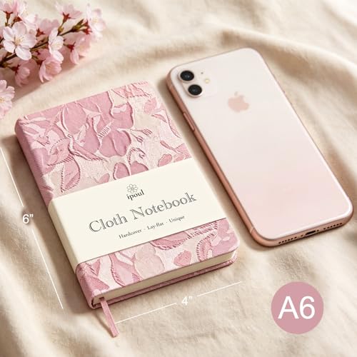 Cuaderno de flores A6 rayado melocotón para organizar tus ideas 3