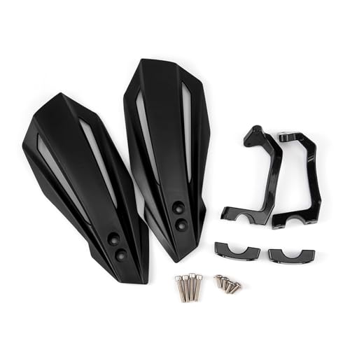 Protège main universel moto black alliage avec bouclier coupe-vent