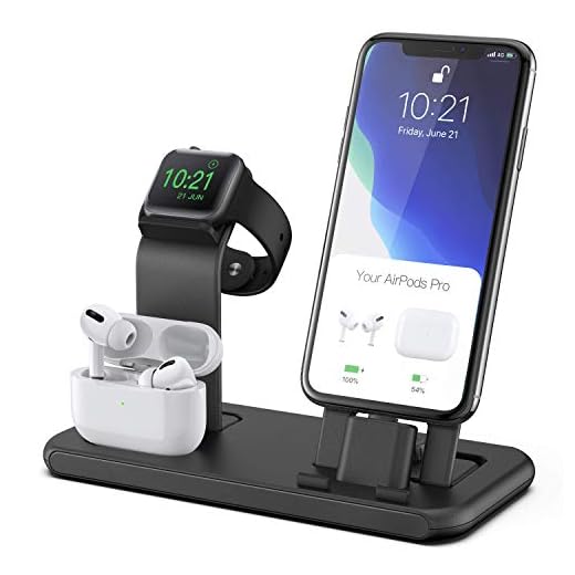 Conido 3 in 1 Charging Station for Apple Products, Stand for Apple Watch 7/SE/6/5/4/3/2/1, for AirPods Pro/3/2/1 Charging Dock, Charger Station for iPhone 13/12 mini/12 Pro Max/11Pro Max/XS Max/8Plus
