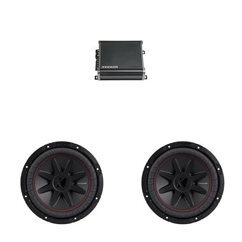 Kicker 10 Inch CVR Woofer Includes Two 52CVR102 Package with 46CXA8001 Amplifier