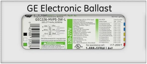 GE Lighting 5" Fluorescent Light Ballast 2-Bulb Residential/Commercial