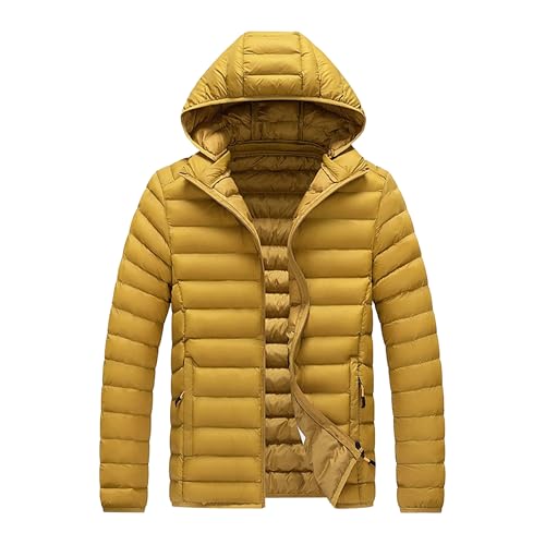 Chaqueta de plumón con capucha para hombre impermeable y aislada térmica