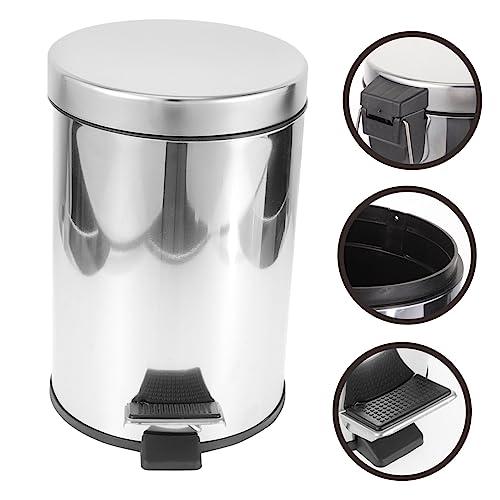 Caneca de basura rectangular de acero inoxidable con pedal miniatura 6