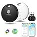 HH-Tech Lot de 2 étiquettes de Suivi Intelligent Double système pour appareils Apple et Android, Batterie remplaçable, Suivi Facile de Votre Portefeuille, Sac, Valise, et Plus Encore avec